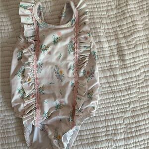 Floral Ruffle Kids One Piece swim suit